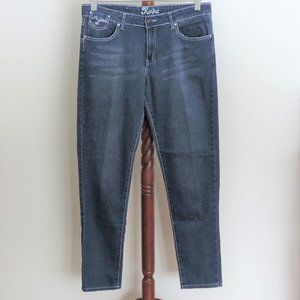 Kaba tapered leg embellished stretch denim jeans